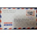 A) 1931, COSTA RICA, FROM SAN JOSE TO NEW YORK-UNITED STATES, AIRMAIL, SAN ISIDRO BATTLEY TRENCH STAMPS