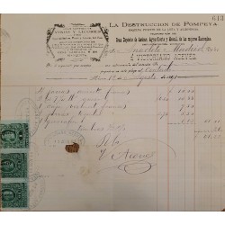 J) 1891 MEXICO, REVENUE PAPER, WINES AND SPIRITS, XF