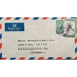 L) 1951 COSTA RICA, LEMON TAKE, SOLDIER, 20C, GREEN, FRANCISCO MARIA OREAMUNO, AIRMAIL, CIRCULATED COVER FROM COSTA