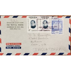 L) 1978 COSTA RICA, CENTENARY OF THE CATHEDRAL OF SAN JOSE, DOMINGO RIVAS, AIRMAIL, CIRCULATED COVER FROM SAN JOSE