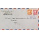 L) 1948 COSTA RICA, ROOSEVELT, 25 CENTS, ORANGE, 10C, RED&PINK, AIRMAIL, CIRCULATED COVER FROM COSTA RICA TO USA