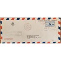 L) 1949 COSTA RICA, COLUMBUS FLEET, BOAT, SAILBOAT, OFFICIAL AIR MAIL, SECRETARY OF FINANCE AND COMMERCE, CIRCULATED COVER