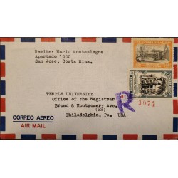 L) 1959 COSTA RICA, COLON IN CARIARI, 40 CENTS, BANANA, LIVESTOCK AGRICULTURAL AND INDUSTRIAL FAIR, AIRMAil
