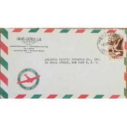 J) 1946 MEXICO, SYMBOL OF FLIGHT, AIRMAIL, CIRCULATED COVER, FROM MEXICO TO NEW YORK
