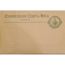 L) CIRCA 1890 COSTA RICA, UPU, GREEN, PINEAPPLE, 4 CENTS, POSTCARD