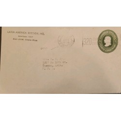 L) 1946 COSTA RICA, GREEN, COLON, 5 CENTS, UPU, CIRCULATED COVER FROM SAN JOSE TO USA