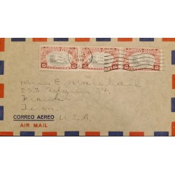 L) 1946 COSTA RICA, CENTENARY OF SAN JUAN DE DIOS HOSPITAL, AIRMAIL, CIRCULATED COVER FROM COSTA RICA TO USA