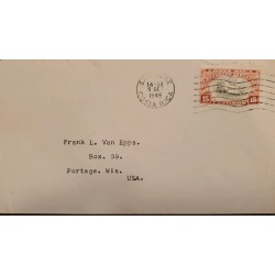 L) 1946 COSTA RICA, CENTENARY OF SAN JUAN DE DIOS HOSPITAL, 15 CENTS, RED, AIRMAIL, CIRCULATED COVER FROM COSTA RICA TO USA