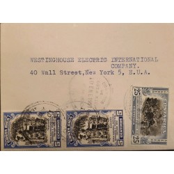 L) 1951 COSTA RICA, BANANO, WAR OF NATIONAL LIBERATION, HACIENDA LA LUCHA, BLUE, 25 CENTS, NATIONAL AGRICULTURA