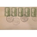 L) 1952 COSTA RICA, PARRITA DE PUNTARENAS, MAIL PLANE ABOUT TO LAND,GREEN, 10CENTS, MULTIPLE STAMPS, XF
