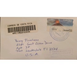 L) 2006 COSTA RICA, VOLCANO ARENA, CIRCULATED COVER FROM COSTA RICA TO USA