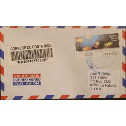 L) 2002 COSTA RICA, COCO ISLAND, FIRSH, NATURE, OCEAN, AIRMAIL, CIRCULATED COVER FROM COSTA RICA TO USA