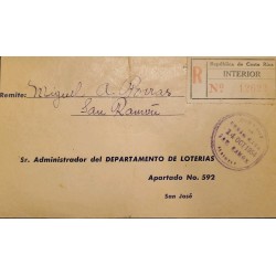 L) 1954 COSTA RICA, SUGAR, NATIONAL INDUSTRIES, OILS AND FATS, CIRCULATED COVER IN COSTA RICA