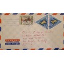 L) 1963 COSTA RICA, JAGUAR, TRIANGLE, NATIONAL INDUSTRIES, SUGAR, AIRMAIL, CIRCULATED COVER FROM COSTA RICA TO USA