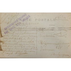 J) 1918 FRANCE, POSTCARD, AIRMAIL, CIRCULATED COVER, FROM FRANCE TO BELGIUM