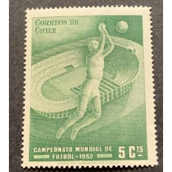 M) 1962, CHILE, SOCCER, WORLD CHAMPIONSHIP, CHILEAN POST OFFICE, GREEN