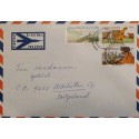 J) 1976 TRANSKEI, LANDSCAPE, MULTIPLE STAMPS, AIRMAIL, CIRCULATED COVER, FROM TRANSKEI TO SWITZERLAND