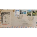 J) 1972 ANDORRA, LANDSCAPE, MULTIPLE STAMPS, AIRMAIL, CIRCULATED COVER, FROM ANDORRA TO USA