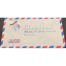 M) 1984, COSTA RICA, BIRDS, BLUE AND WHITE SWALLOW, VIA AIR MAIL, AIRMAIL
