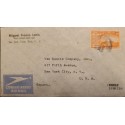 L) 1949 COSTA RICA, UNIVERSITY, CALDERON GUARDIA, ORANGE, 40 CENTS, AIRMAIL, CIRCULATED COVER FROM COSTA RICA TO USA