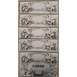 J) 1893 FRANCE, CIGAR LABELS PROOFS, INDIA PAPER, VERY POROUS THIN PAPER, FRANCE ST JULIEN, XF