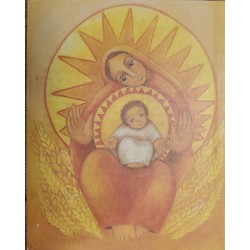 J) 1940 ARGENTINA, MOTHER AND CHILD, POSTCARD, XF