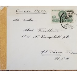 J) 1946 MEXICO, PYRAMID OF THE SUN, OPEN BY EXAMINER, AIRMAIL, CIRCULATED COVER, FROM MEXICO TO USA