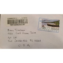 L) 2002 COSTA RICA, BEACH, BOAT, NATURE, CIRCULATED COVER FROM COSTA RICA TO USA