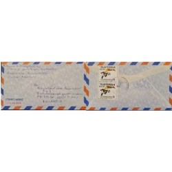 A) 1991, GUATEMALA, SOCCER, COVER SHIPPED TO FINLAND, AIRMAIL, CENTRAL AMERICAN AND CARIBBEAN UNIVERSITY SPORTS GAMES STAMPS