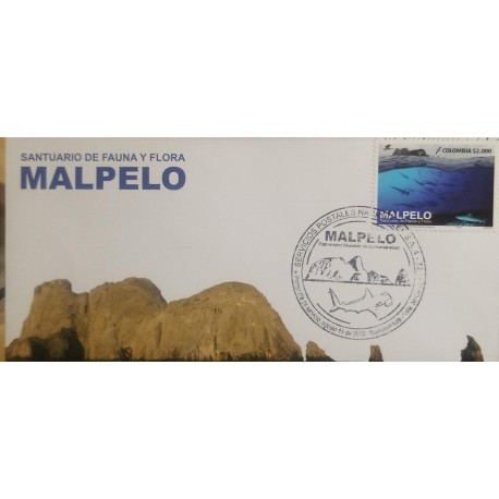 O) 2016 COLOMBIA, NATURAL HERITAGE OF HUMANITY OCEAN ISLAND -MALPELO, CARTOR, FDC XF