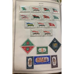 M) 1964, EGYPT, SUMMIT OF THE ARAB LEAGUE COUNTRIES, NATIONAL FLAGS, ALGERIA, IRAQ, JORDAN, KUWAIT, LEBANON