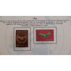 J) 1965 CHINA, ISSUED ON THE OCCASION OF THE 20TH ANNIVERSARY OF THE SIGNING OF THE UNITED NATIONS CHARTER