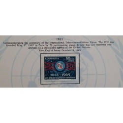 J) 1965 COLOMBIA, COMMEMORATING THE CENTENARY OF THE INTERNATIONAL TELECOMMUICATIONS UN