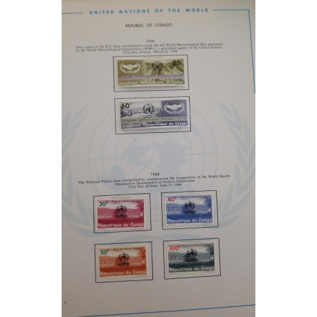 J) 1966 REPUBLIC OF CONGO, THE VALUE OF THE ICY ISSUE OVERPRINT TO MARK THE 6TH WORLD METEOROLOGYCAL DAY