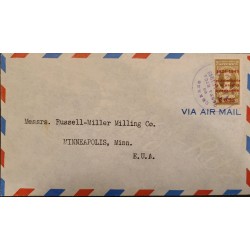L) 1949 COSTA RICA, BRAULIO CARRILLO, SURCHARGE, AIRMAIL, CIRCULATED COVER FROM COSTA RICA TO USA