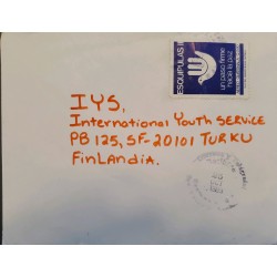 A) 1989, GUATEMALA, AIRMAIL, COVER SHIPPED TO TURKU-FINLAND, SQUIPULAS A FIRM STEP TOWARDS PEACE STAMP