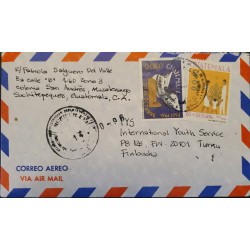 A) 1996, GUATEMALA, FROM SUCHITEPEQUEZ TO FINLAND, AIRMAIL, ANNIVERSARY OF THE REVOLUTION OF OCTOBER 20