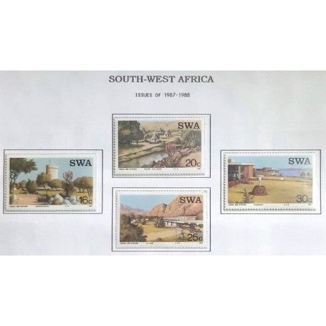A) 1987-88, SOUTH-WEST AFRICA, RESORTS, SCOTT 586-589 16c OKAUKUEJO, ETOSHA NATL. PARK