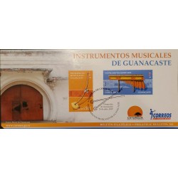 L) 2007 COSTA RICA, MUSICAL INSTRUMENTS OF GUANACASTE, MUSEUM, MUSIC, FDC
