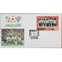 J) 1986 TUVALU, OFFICIAL COMMEMORATIVE COVER, SOCCER WORLD CHAMPIONSHIP OF MEXICO, FDC