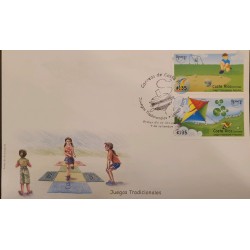 L) 2009 COSTA RICA, UPAEP, CHILDREN, TRADITIONAL GAMES, PAPALOTES, BOLINCHAS, FDC