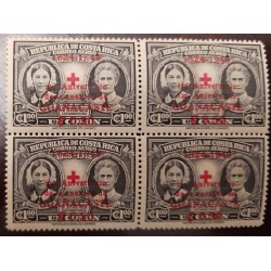 L) 1945 COSTA RICA, , FLORENCE NIGHTINGALE, EDITH CAVELL, 60 ANNIVERSARY OF THE COSTA RICAN RED CROSS