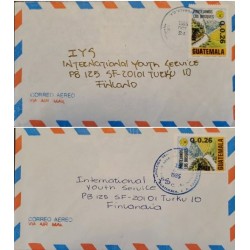 A) 1985, GUATEMALA, FOREST PROTECTION, LETTERS SENT TO FINLAND BY AIRMAIL IN PERFECT CONDITION