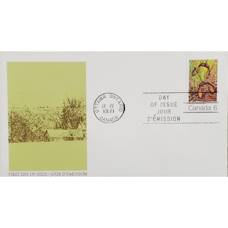 A) 1971, CANADA, SPRING, LETTER FROM OTTAWA, FDC, XF