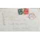 A) 1915, CANADA, CENSOR MILITARY, JORGE V, LETTER SHIPPED TO BRITISH COLUMBIA, RED TRIANGULAR CANCELLATION, XF