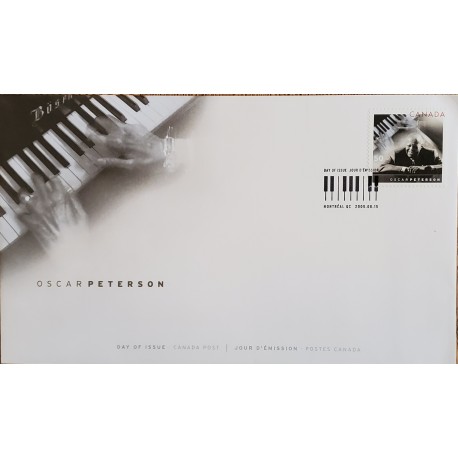 A) 2005, CANADA, MUSIC, MONTREAL, FDC, OSCAR PETERSON JAZZ COMPOSER AND PIANIST, XF