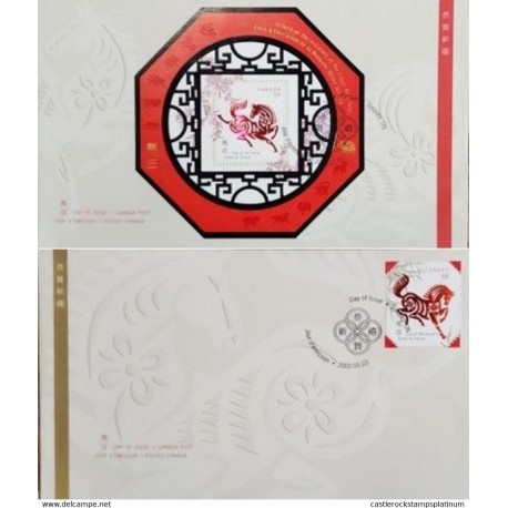 A) 2002, CANADA, HORSE, FDC, NEW YEAR, CHINESE CALENDAR, XF