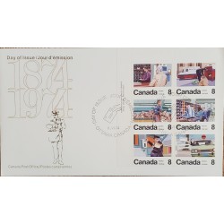 A) 1974, CANADA, CENTENARY OF POST DELIVERY SERVICE, FDC, OTTAWA, FDC, XF
