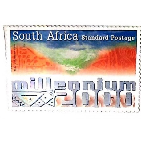 A) 2000, SOUTH AFRICA, NEW MILLENIUM, STANDARD POSTAGE, MULTICOLORED