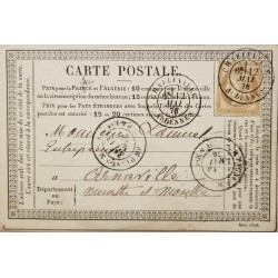 J) 1923 FRANCE, POSTCARD, CERES, AIRMAIL, CIRULATED COVER, FROM FRANCE TO MOSELLE
